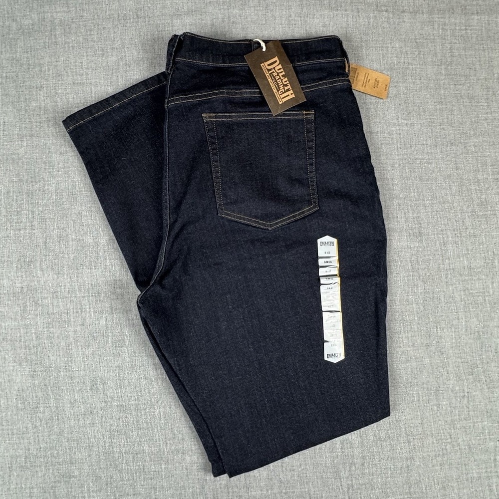 Duluth Flex Daily Denim Slim Leg Jeans Womens 18 x 33 Outdoor Workwear NEW